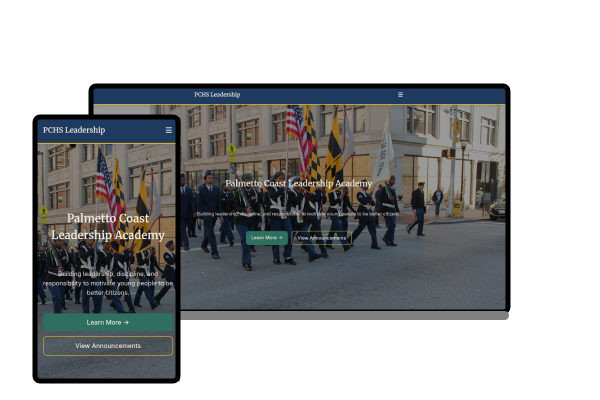 PCHS JROTC Website Preview